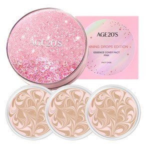 에이지투웨니스 에센스 커버 팩트 뉴 오리지널 샤이닝 드롭스 에디션 핑크 + 리필 12.5g x 3p, 21호 핑크라떼, 1개 (24,900원)