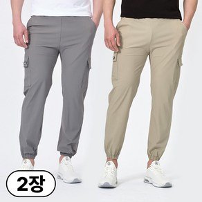 필드웍스 1+1 남성 여름용 아이스 카고 조거팬츠 쿨 스판 냉감바지 (29,500원)