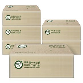 깨끗한나라 톡톡 뽑아쓰는 무표백 천연펄프 키친타올, 100매, 6개 (6,870원)