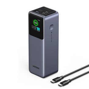 유그린 UGREEN 유그린 Nexode 200W 보조배터리 25000mAh 대용량 보조배터리고속충전 PD 3.1 고속 충전 3포트 보조베터리 240W C-타입 고속 충전 케이블 포함, 1개, Grey, PB722 (93,700원)