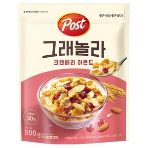 포스트 크랜베리 아몬드 그래놀라, 500g, 1개 (4,350원/무료)