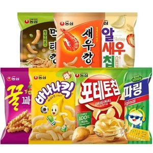 양파링4봉+바나나킥4봉+자갈치4봉+새우깡4봉 (15,530원) (무료)