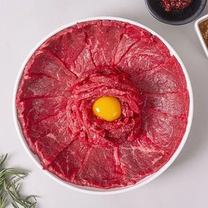 저지방 한우 육회 200g+육사시미 200g 세트 (19,400원/무료)