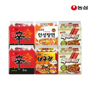 농심 신신안너짜짜 30입 (신라면10+안성탕면5+너구리5+짜파게티10) (19,600원) (무료)