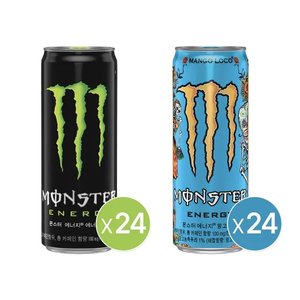 몬스터 에너지 그린 355ml 24캔+몬스터 에너지 망고로코 355ml 24캔 (49,630원) (무료)