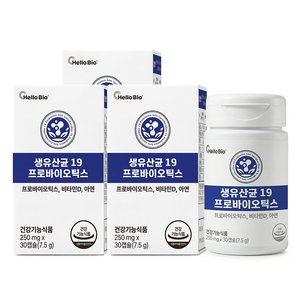 헬로 바이오 생유산균 19 프로바이오틱스, 30캡슐, 3개 75%할인, (9,270원/무배)