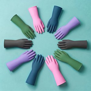 컬러풀 라텍스 국내산 고무장갑 식품용 6개(2색혼합) 택1 (9,900원/무료)