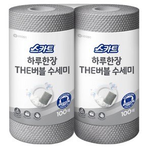 스카트 하루한장 THE 버블 수세미, 그레이, 100개입, 2개 (6,990원)