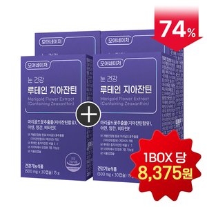 루테인 지아잔틴 눈 건강 빌베리 30캡슐 4개 31,500원