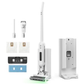 틴도우 초경량 UV 자동먼지비움 BLDC 무선 진공청소기+물걸레 키트, V17 PRO MAX, 화이트 (139,400원)