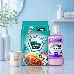 리스테린 그린티 마일드 750ml x4 + 250ml 랜덤 증정 (16,295원) (무료)
