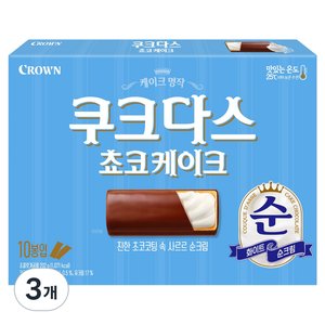 쿠크다스 쵸코케이크, 202g, 3개 (10,200원)