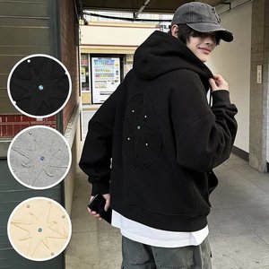 리벳 아플리케 투웨이 오버핏 후드집업 (36,440원/무료)