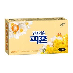피죤 건조기용 오리지널 드라이시트 섬유유연제 옐로미모사 본품, 120개입, 1개 (7,970원)