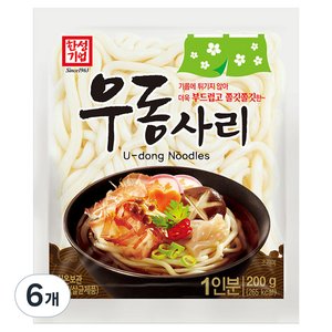 한성기업 우동사리, 200g, 6개 (3,380원)