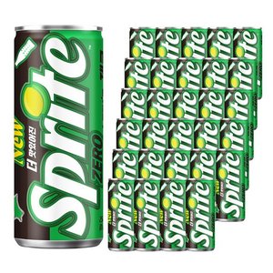 스프라이트 제로 사이다, 250ml, 30개 (12,180원/무료)