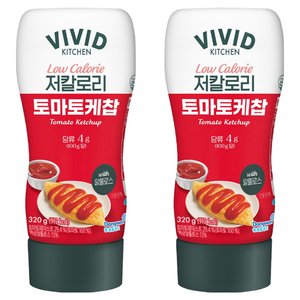 비비드키친 저칼로리 토마토케찹, 320g, 2개 (4,280원)