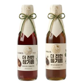 들녘 [들녘] 전통압착 더 진한 통참깨100% 참기름 350ml 1병 + 통들깨100%들기름 350ml 1병, 1세트 (13,110원)