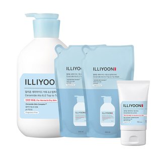 일리윤 세라마이드아토6.0탑투토워시 1000ml+리필 500ml 2개 +아토 로션 50ml 1개 (21,090원/무료)