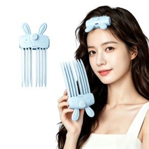 전기 뿌리볼륨 열 헤어클립 앞머리 볼륨집게 2단 온도조절 무선 휴대용 충전식, 1개, 블루 (9,500원)