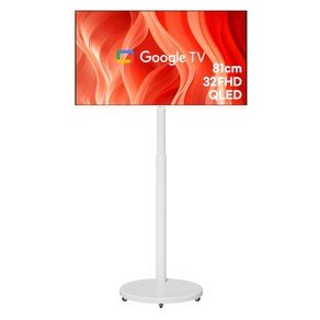 와이드뷰 FHD QLED 화이트에디션 스마트 TV + 와이드무빙뷰 삼탠바이미 V3 세트, 81cm(32인치), GTWV320FHDQ11(TV), EKWBYME78W(스탠드), 이동형 스탠드, 고객직접설치 (259,000원)