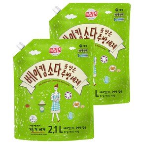 트리오 베이킹소다를 담은 주방세제 라임향, 2.1L, 2개 (6,390원)
