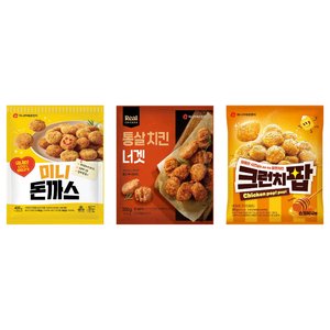 마니커에프앤지 통살 치킨 너겟 300g+ 미니 돈까스 400g + 크런치팝스윗허니맛320g (9,900원) (네멤무료)