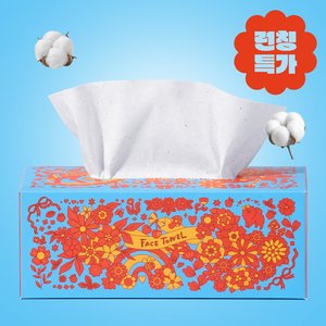순면100% 무표백 페이스타올 블루팝 80매x3개 (15,900원/무료)
