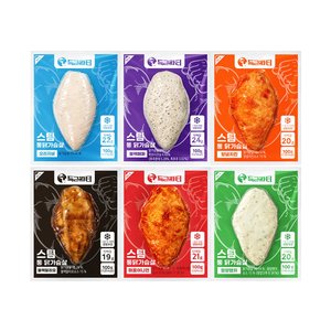 득근파티 스팀 통 닭가슴살 6종 혼합 100g 30팩 (35,900원/무료)