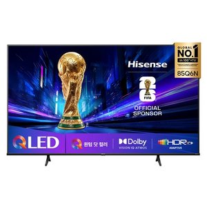 하이센스 85Q6N 85인치 4K QLED TV (1,221,550원/무료)