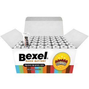 벡셀 베이직 알카라인 건전지 AA 24개 + AAA 24개 콤보팩, 48개입, 1세트 (12,940원)