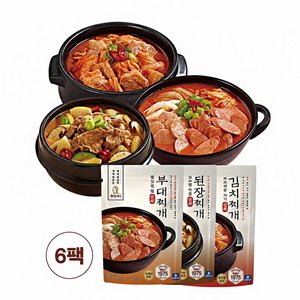 원할머니 찌개 3종 6팩 (22,500원/무료)