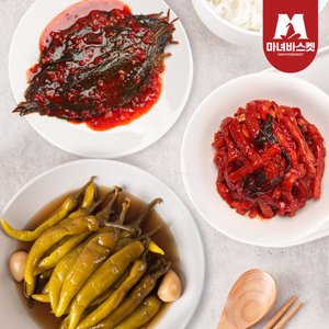 반찬종합세트 무말랭이 1kg+깻잎무침1kg+간장고추1kg (15,480원) (무료)