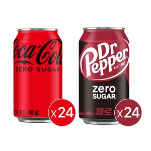 코크제로 350 X 24캔 + 닥터페퍼 제로 350 X 24캔 (28,286원) (무배)