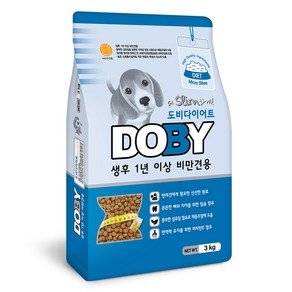 인터펫코리아 도비 어덜트 강아지 다이어트 건식사료, 곡물, 3kg, 1개 (10,790원)