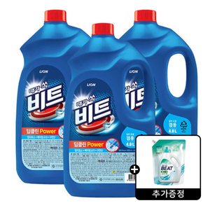 비트 딥클린파워 액체세탁세제 일반/드럼 겸용 용기 4L 3개 +사은품 (21,530원) (무료)