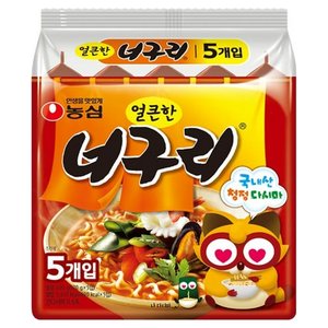 너구리 얼큰한맛 120g, 5개 (4,230원/무료)