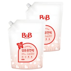 비앤비 비자극 유아 섬유유연제 자스민앤로즈향 리필형, 1.5L, 2개 (11,790원)
