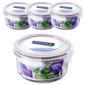 글라스락 퍼플에디션 원형 밀폐용기세트, 4개, 400ml (13,830원)