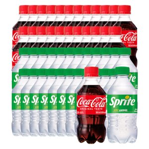 코카콜라 300ml+스프라이트 300ml 48페트 (각 24페트) (32,440원/무료)