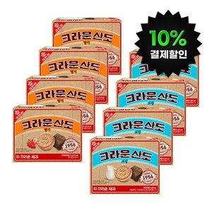 크라운산도 딸기 161g 4개+크림 161g 4개 (10,580원) (무료)