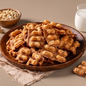 프로즌X너트루 껍질없는 통땅콩, 바삭 와플 땅콩빵 대용량 100개입 2팩 (14,900원/무료)