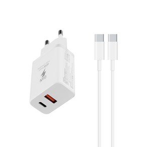 지파워 GaN PD45W 2구 초고속 충전기 + CtoC 케이블 1.5m, 화이트45W 2구 1.5미터 CTOC포함, 1개 (16,910원)