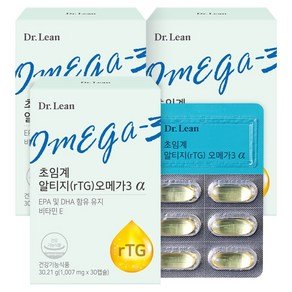 닥터린 초임계 알티지 오메가3 알파 30.21g, 30정, 3개 (19,900원)