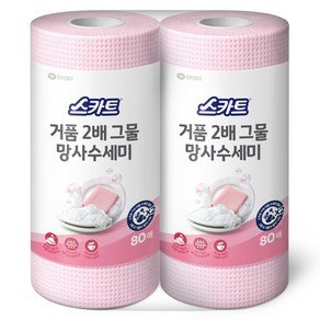 스카트 거품 2배 그물 망사 수세미, 핑크, 80개입, 2개 (7,900원)