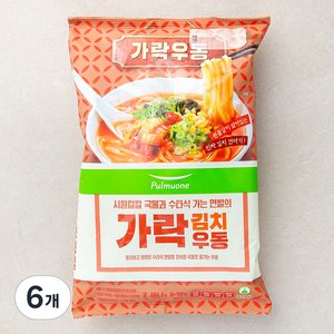 풀무원 가락 김치우동 2인분, 486.6g, 6개 (23,940원)