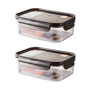 락앤락 비스프리 모듈러 직사각 밀폐용기, 2개, 910ml (8,170원)