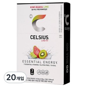 셀시어스 온더고 비타민 제로 에너지드링크 파우더 부스터 키위구아바라임맛, 4.5g, 20개입 (10,250원) (무료)