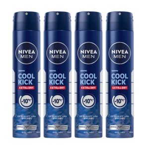 니베아맨 쿨킥 스프레이 데오드란트, 200ml, 4개 (35,130원)