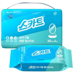 스카트 유리 거울 세정 청소티슈, 4개 (6,160원)